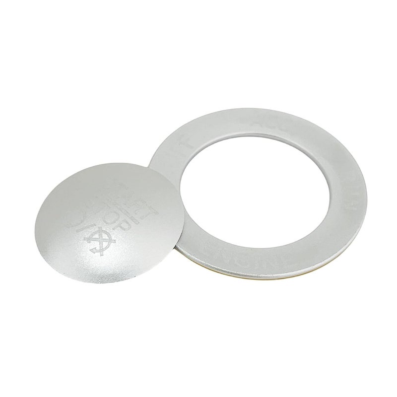 ALETAI Push Start Stop Button Cover Trim for 2015-2021 Dodge Challenger Dodge RAM 1500 Dodge Charger, Aluminum Alloy, Silver - Image 2